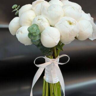 White Peony Bridal Bouquet